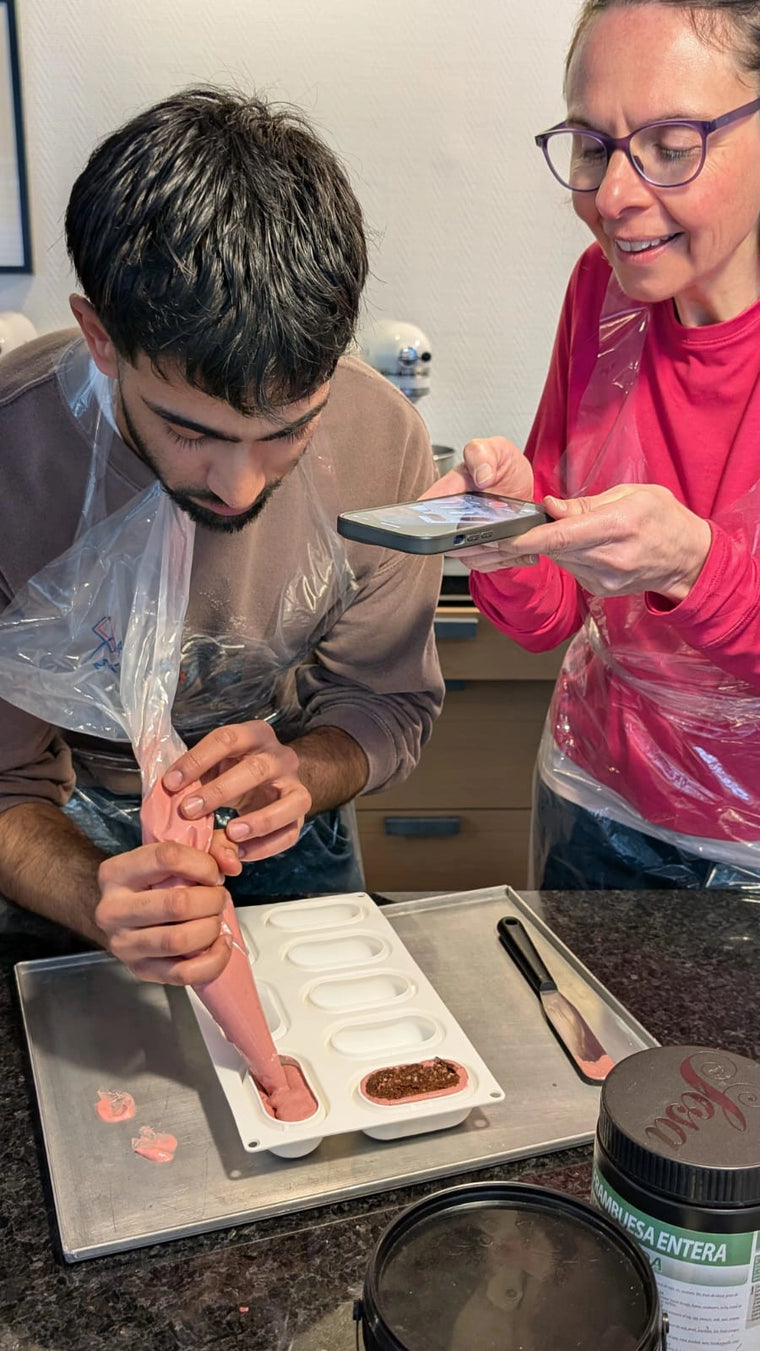 Feem in Paris learning how to make French pastries